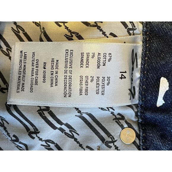 Seven for All Man Kind Jeans Women's Size 14 Straight Medium Wash - Picture 15 of 16